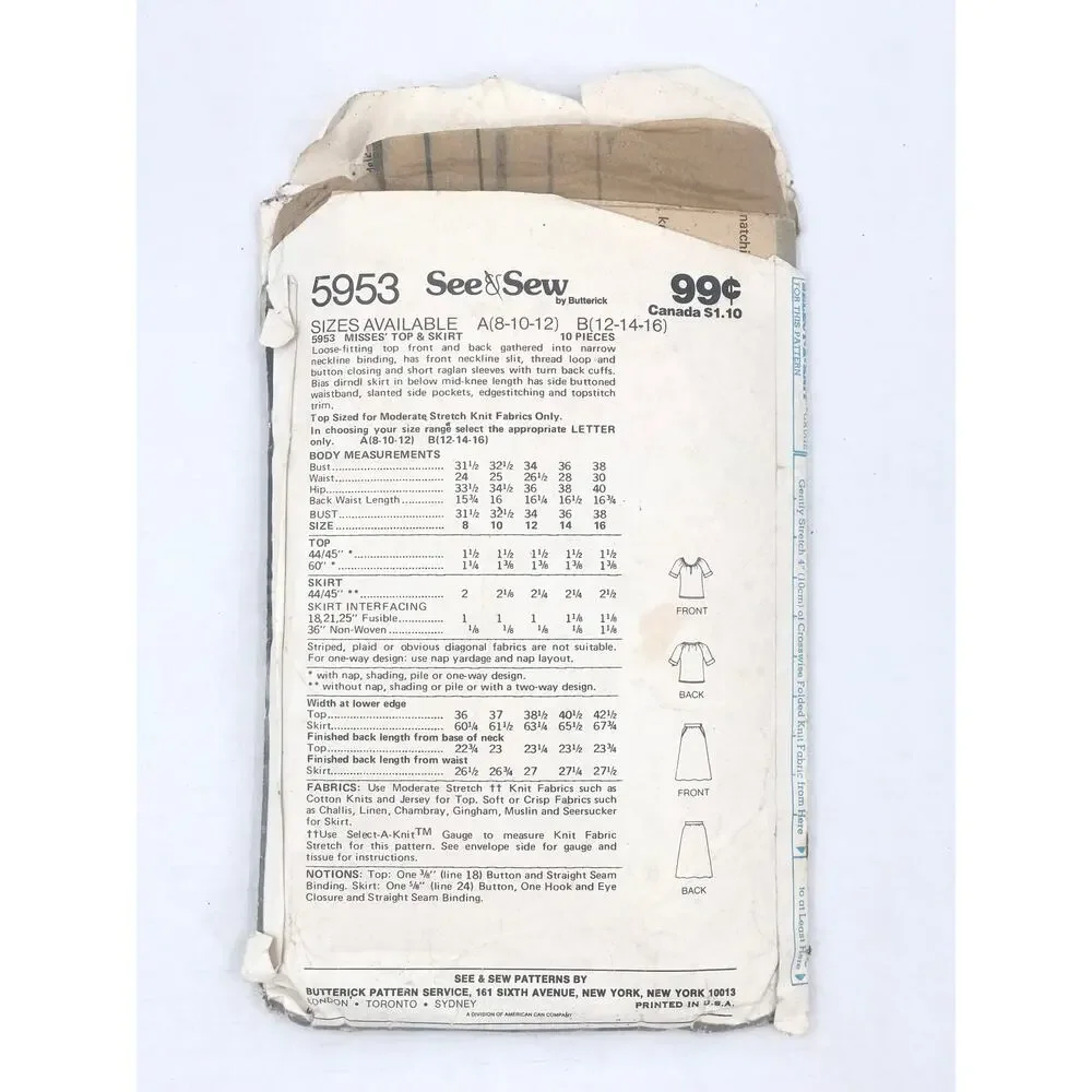 Vintage pattern sewing